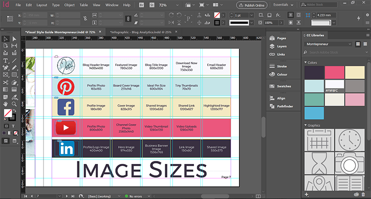 Style Guide Template InDesign for your Blog! | Momtepreneur